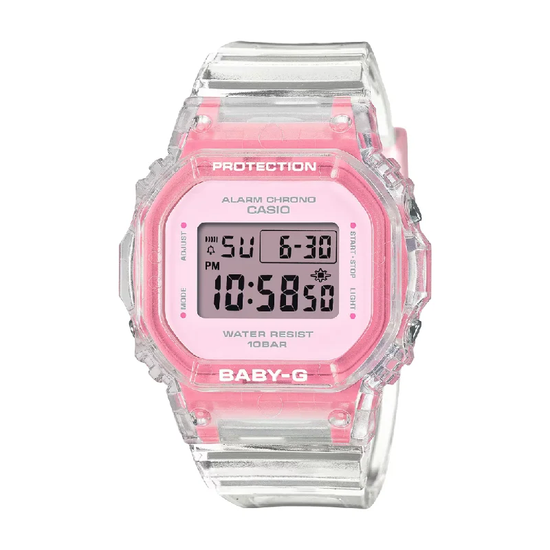 women's Casio durable design watches -CASIO BABY-G BGD-565SJ-7DR SUMMER JELLY COLORS DIGITAL PINK WOMEN WATCH women's Casio durable design watches -CASIO BABY-G BGD-565SJ-7DR SUMMER JELLY COLORS DIGITAL PINK WOMEN WATCH