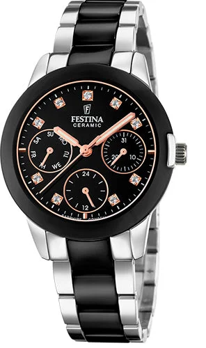 women's mechanical watches with luminescent design -Festina Watch Two Hands Multifunction Ladies