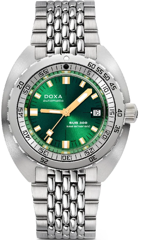 men's mechanical watches with monogram engraving display function -Doxa SUB 300 Sea Emerald Bracelet men's mechanical watches with monogram engraving display function -Doxa SUB 300 Sea Emerald Bracelet
