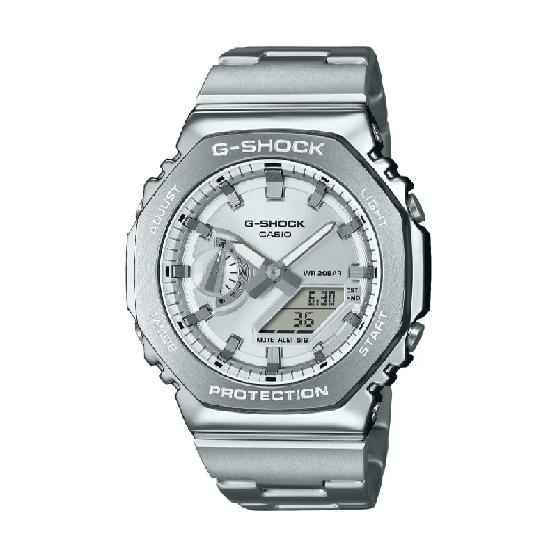 men's GMT watches with mechanical style design -G-Steel GM-2110D-7A