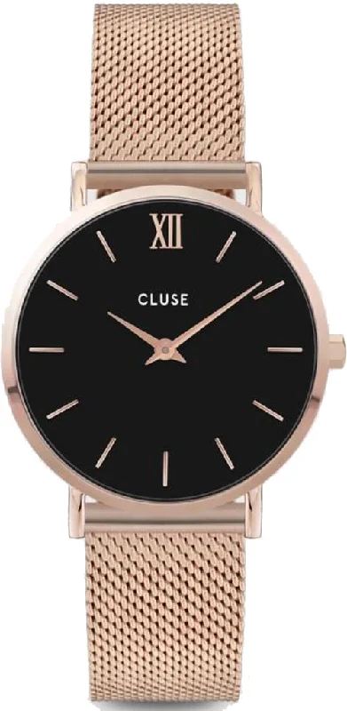 women's mechanical watches with mechanical display -Cluse Minuit Ladies