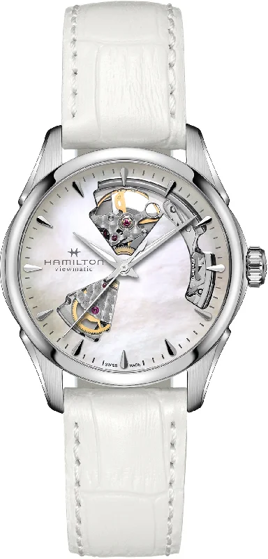 women's Hamilton diamond watches -Hamilton Watch Jazzmaster Open Heart Lady