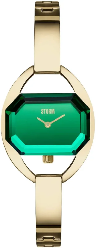 women's Storm flat watches -Storm Tulisa Gold Lazer Green