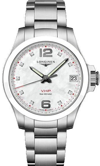 women's Longines with chronograph display function -Longines Watch Conquest V.H.P Ladies women's Longines with chronograph display function -Longines Watch Conquest V.H.P Ladies