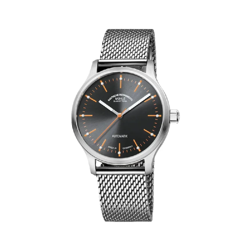 men's field watches with sleek style design -Panova Grau Milanaise Bracelet