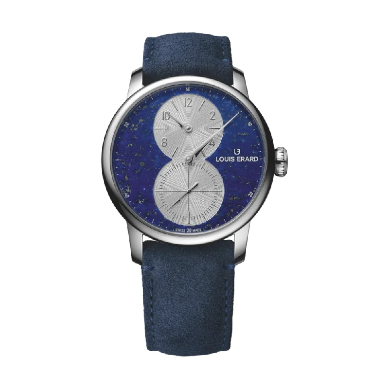 men's pilot watches with domed design -Excellence Regulateur Lapis Lazuli