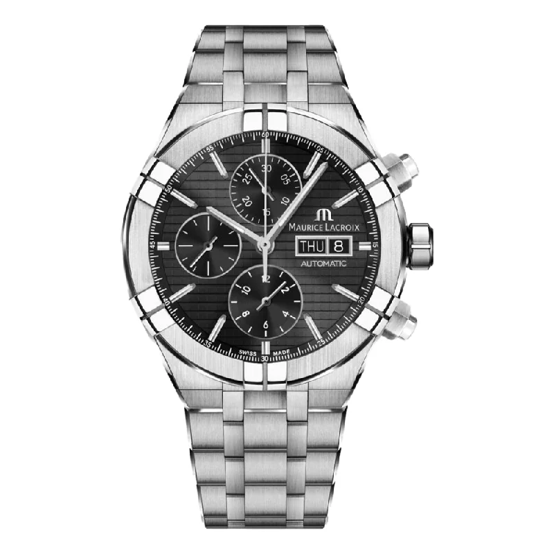 travel-storage solutions-AIKON Automatic Chronograph Black