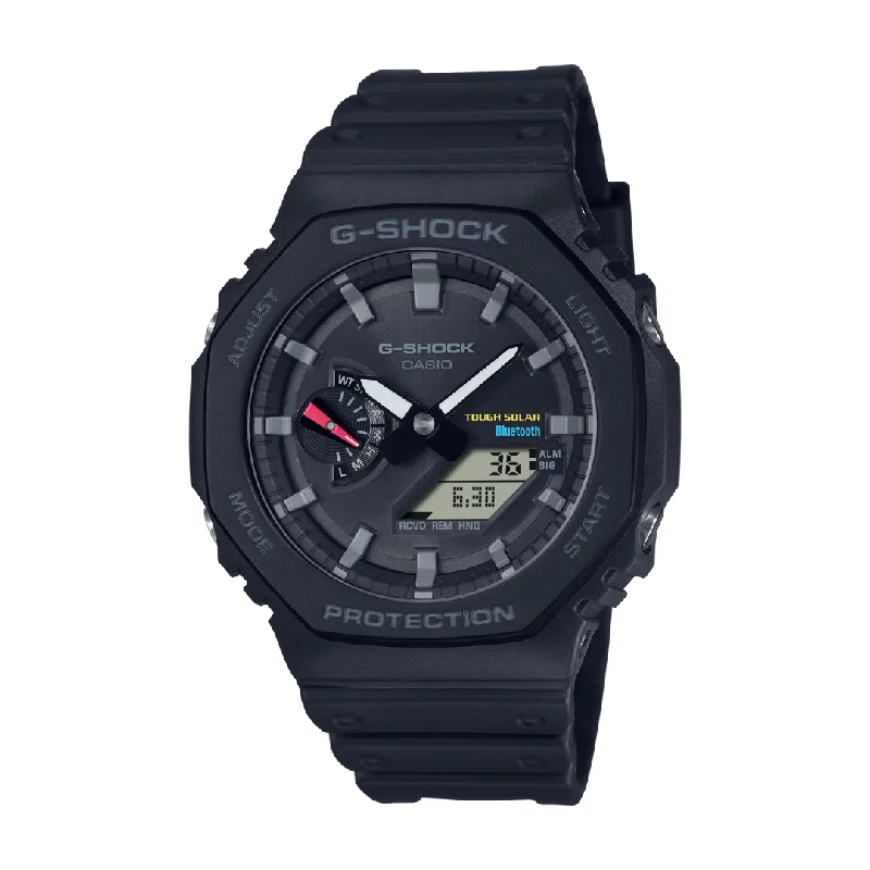 men's digital watches with GPS -CASIO G-SHOCK GA-B2100-1ADR SOLAR ANALOG-DIGITAL BLACK WATCH