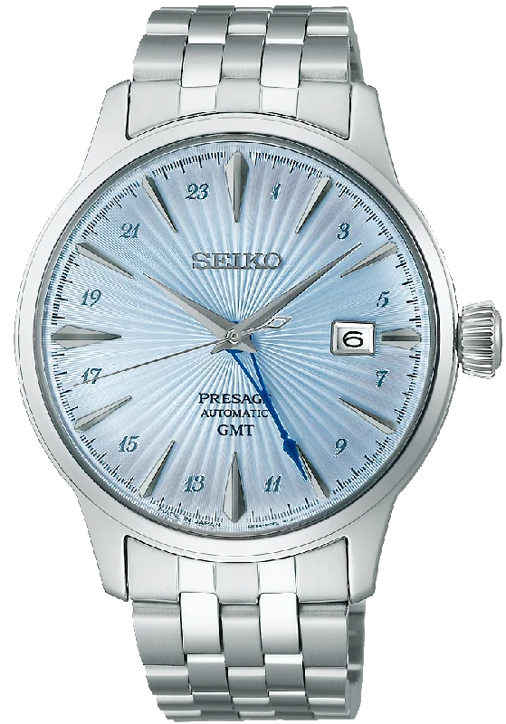 men's Seiko automatic watches -Seiko Presage Cocktail Time Skydiving GMT