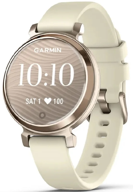 Ladies Smart Watches Reviews-Garmin Lily 2 Cream Gold Coconut Silicone