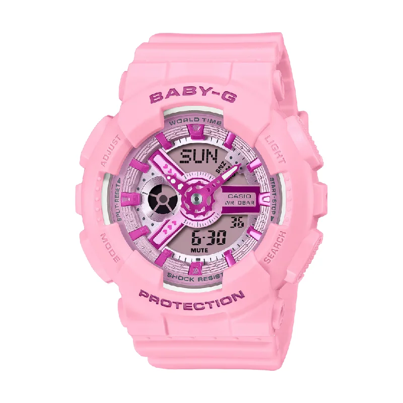 women's Casio with rubber straps -CASIO BABY-G BA-110YK-4ADR Y2K FRESH COLORS ANALOG-DIGITAL PINK WATCH women's Casio with rubber straps -CASIO BABY-G BA-110YK-4ADR Y2K FRESH COLORS ANALOG-DIGITAL PINK WATCH