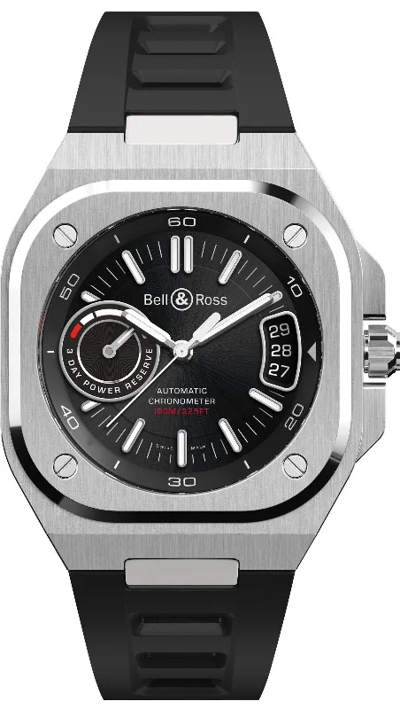 men's mechanical watches with glow-in-the-dark display function -Bell & Ross BR X5 Auto IRM Black Rubber