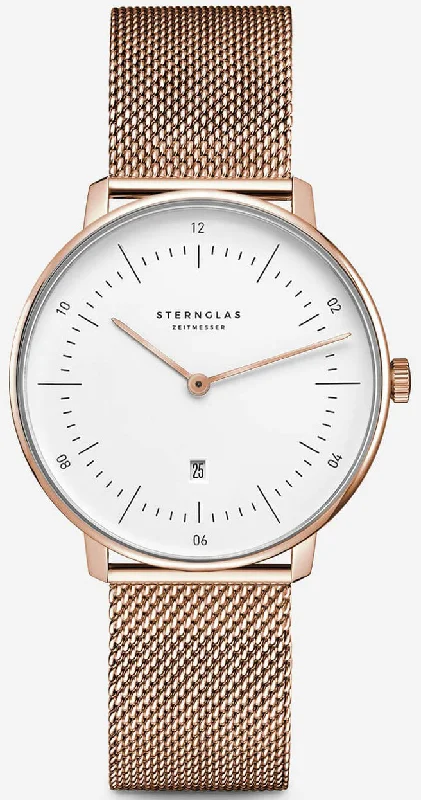 women's mechanical watches with flyback function -Sternglas Naos XS