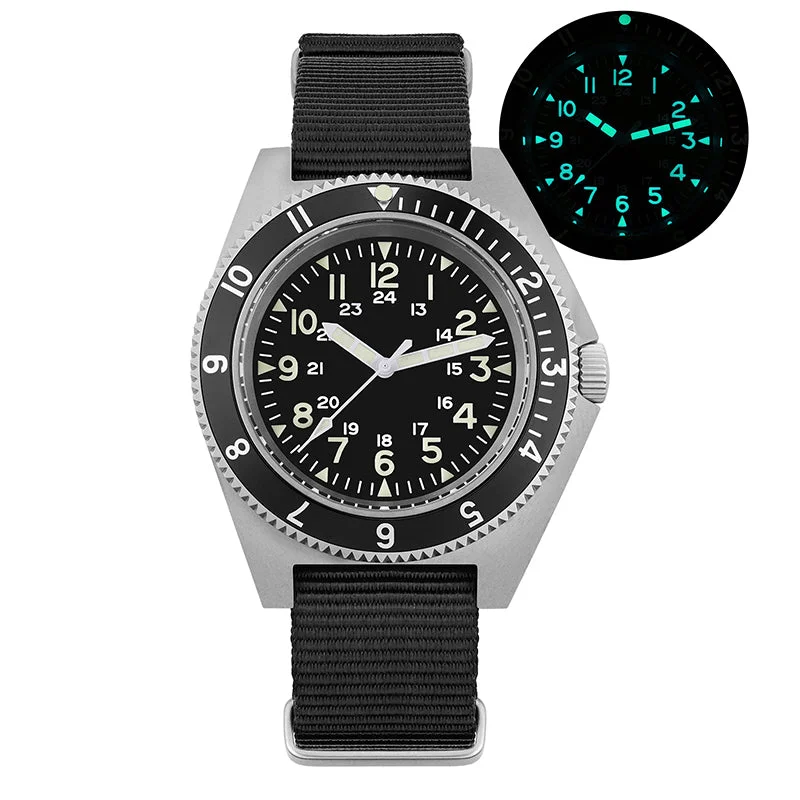 best men's military tactical gear -Watchdives WD1972 VH31 Military Dive Watch