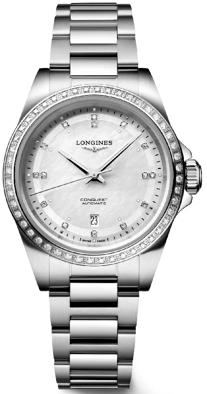 women's Longines with tool-free strap change -Longines Conquest Ladies