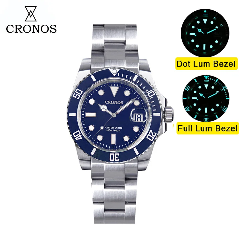 men's dive watches with sporty design -Cronos 2.5x Water Ghost NH35 Dive Watch L6015