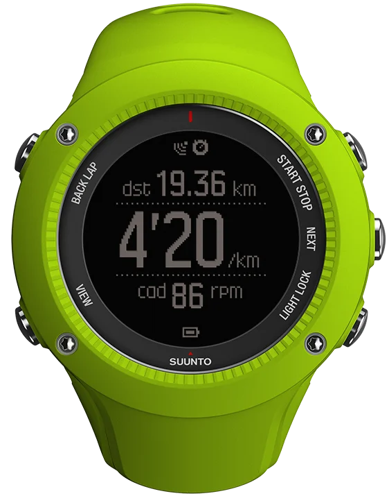 Smart Watches for Mens ECG Monitoring-Suunto Watch Ambit3 Run Lime