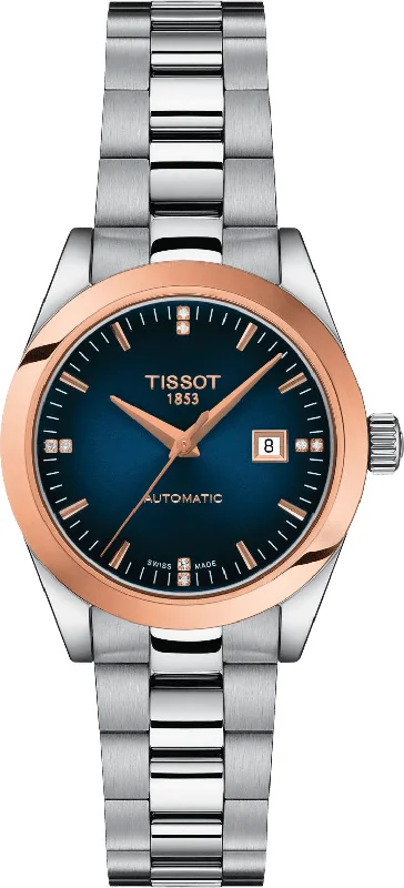 women's Tissot shock-resistant design watches -Tissot T-My Lady Automatic 18K Gold