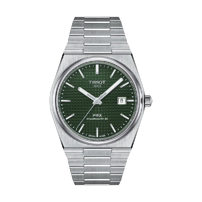 men's dive watches with tourbillon style -PRX Automatic Powermatic 80 40mm - Green on Bracelet