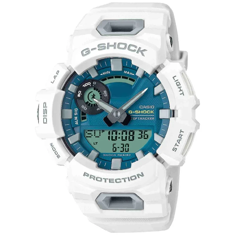 men's skeletonized watches for everyday elegance -G-Shock GBA900 Cool Breeze Ana-Digi White Blue