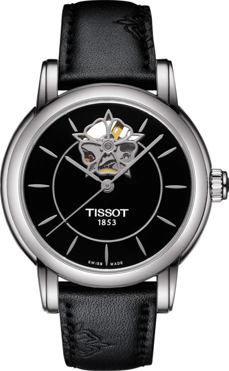 women's Tissot with interchangeable straps -Tissot Watch T-Classic Powermatic 80 Heart Flower Ladies