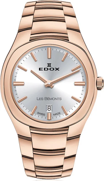 women's mechanical watches with BGW9 SuperLuminova display function -Edox Watch Les Bemonts Ultra Slim
