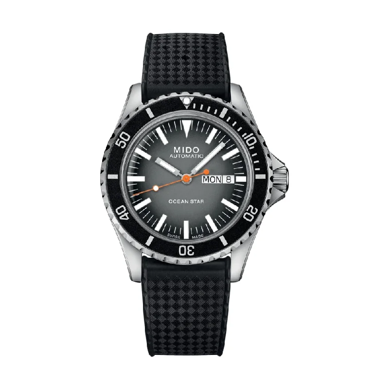 men's dive watches with flat glass -Ocean Star Tribute Grey Gradient