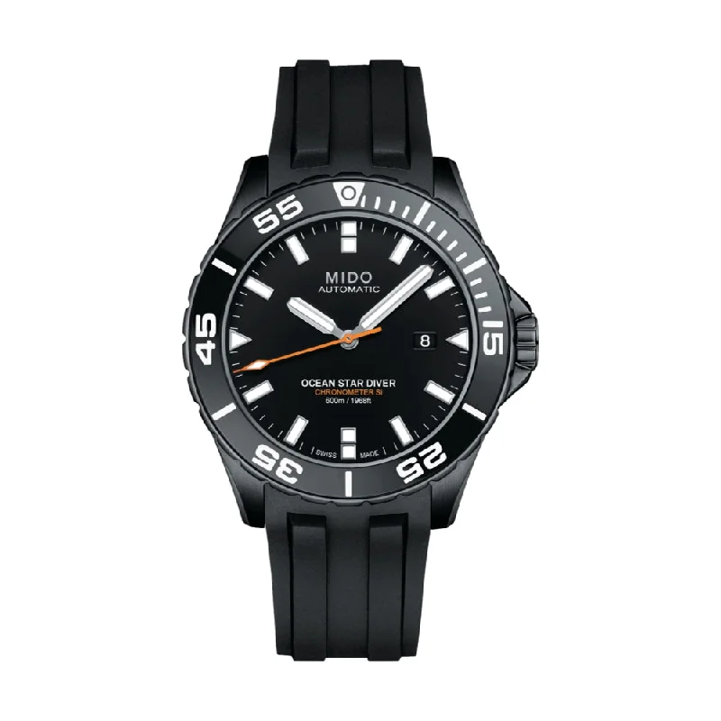men's pilot watches with rugged design -Ocean Star Diver 600 Black