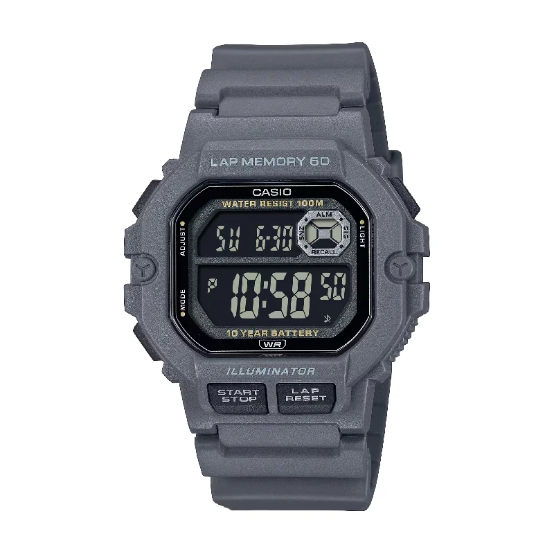 men's Cartier perpetual calendar design watches -CASIO GENERAL WS-1400H-8BVDF STANDARD DIGITAL GREY MEN WATCH