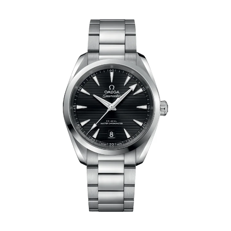 men's rubber strap dive watches -Seamaster Aqua Terra 150M Co-Axial Master Chronometer 38mm - Teak Black on Bracelet