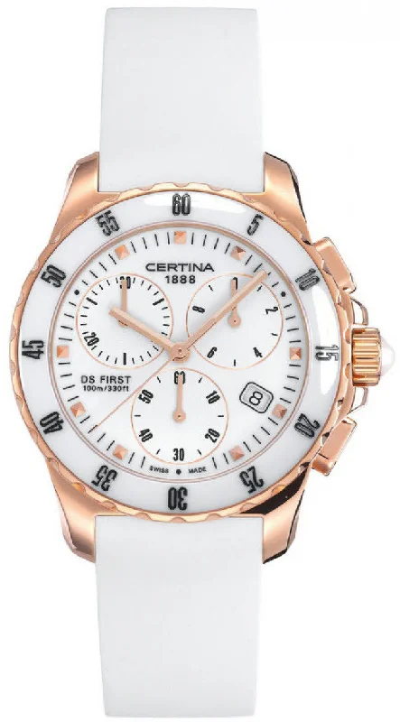women's Certina limited edition design watches -Certina DS First Lady Ceramic Chrono Quartz women's Certina limited edition design watches -Certina DS First Lady Ceramic Chrono Quartz