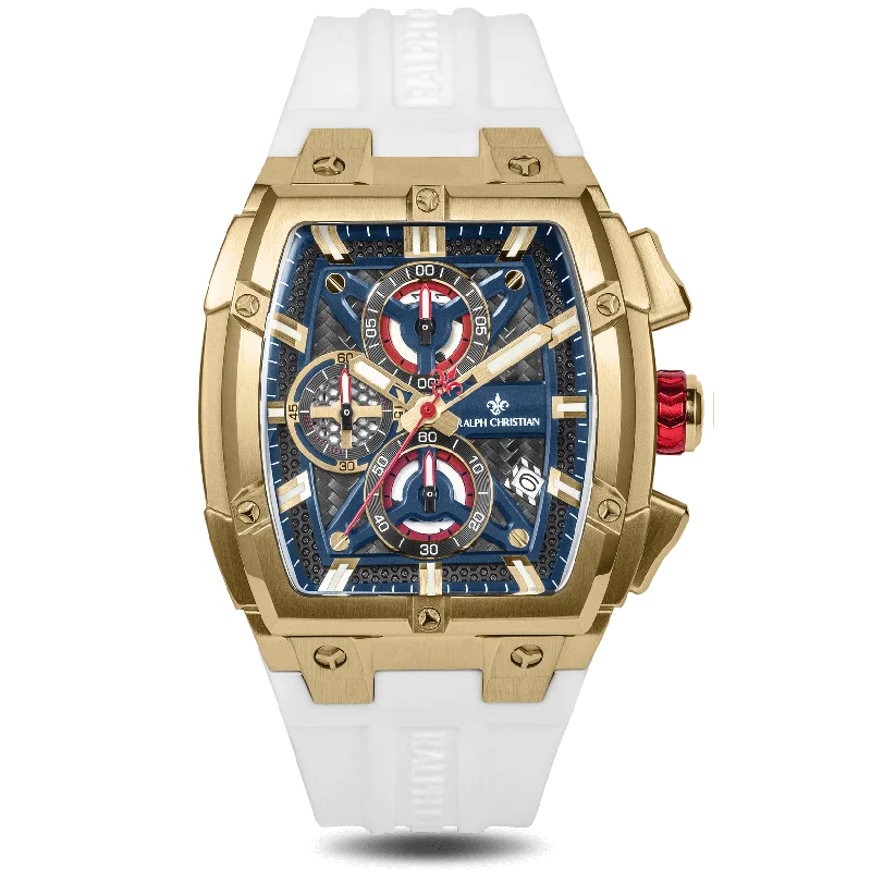 men's mechanical watches with durable design -The Polaris Chrono - Ice White