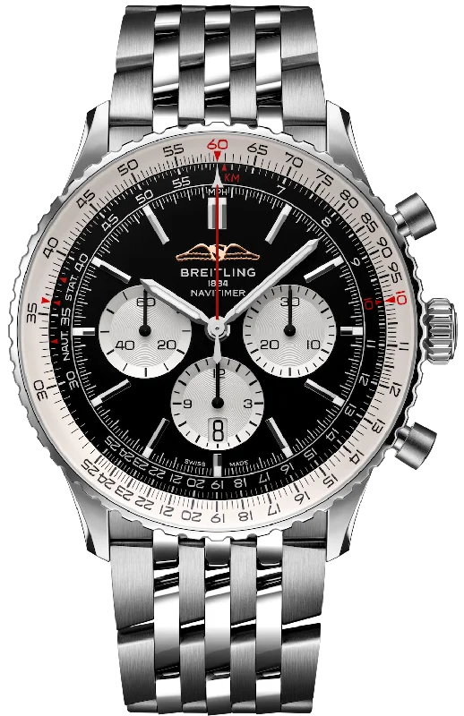 men's chronograph watches with domed style design -Breitling Navitimer B01 Chronograph 46 Bracelet men's chronograph watches with domed style design -Breitling Navitimer B01 Chronograph 46 Bracelet