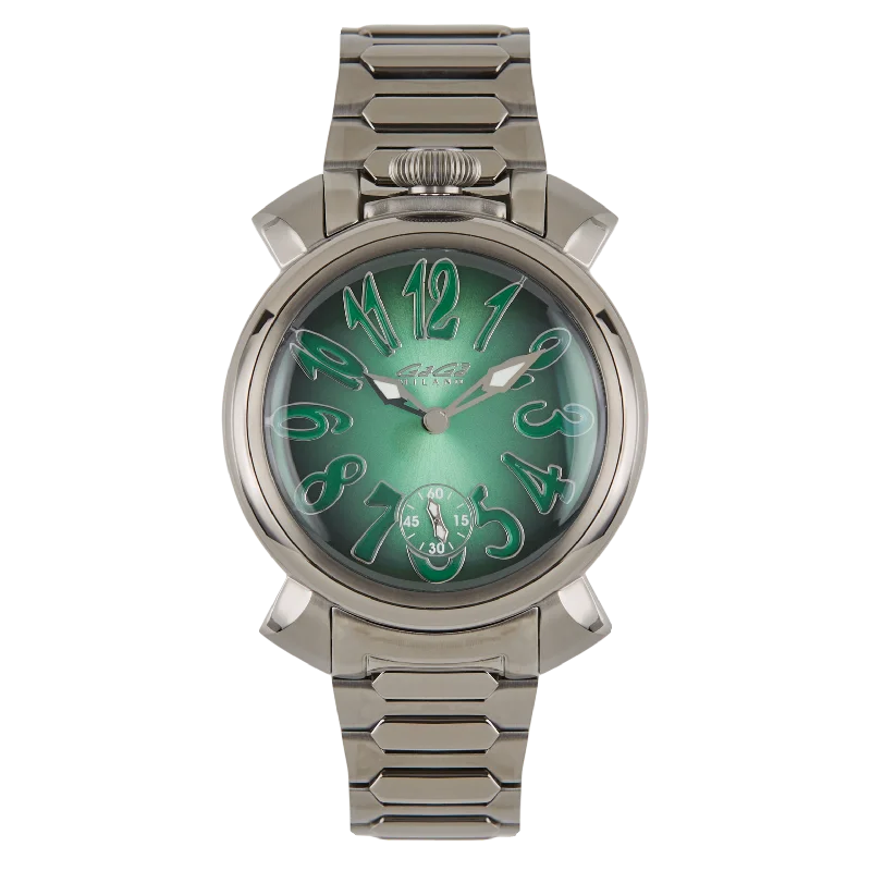 Unisex Automatic Wind Style Watches-GaGà Milano Watch Manuale Forty-Four 44mm Gun Green Unisex Automatic Wind Style Watches-GaGà Milano Watch Manuale Forty-Four 44mm Gun Green