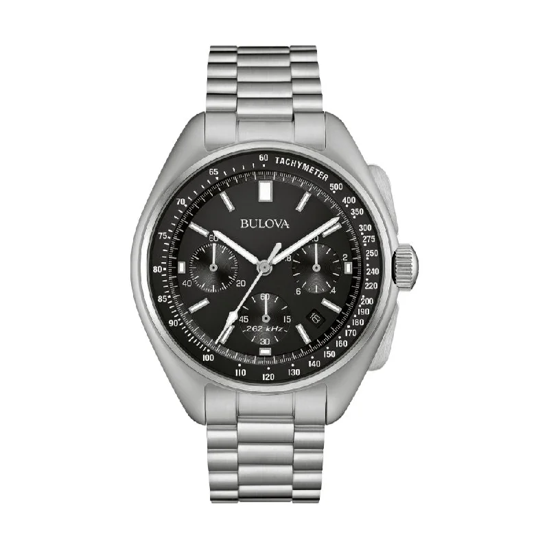men's chronograph watches with minimalist style design for simplicity -Lunar Pilot Black Dial