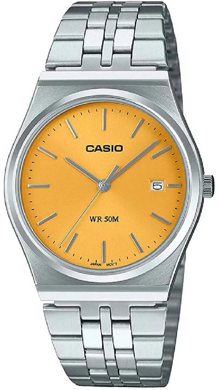 women's Casio with leather straps -Casio MTP Series