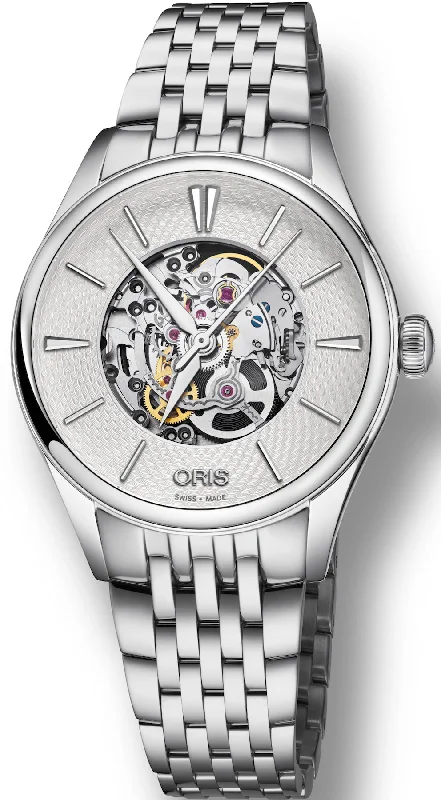 women's mechanical watches with day-night design -Oris Watch Artelier Skeleton