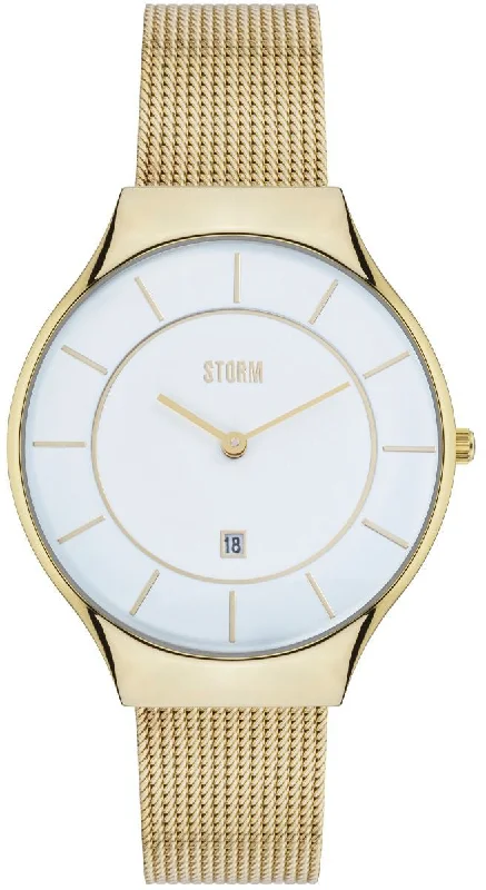 women's Storm with silicone straps -Storm Watch Reese Gold