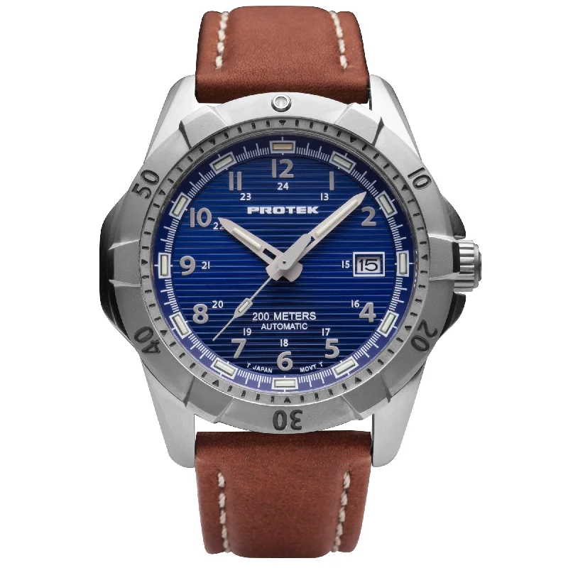 men's skeletonized watches with chronograph function -ProTek Steel Dive PT2203 Automatic Blue men's skeletonized watches with chronograph function -ProTek Steel Dive PT2203 Automatic Blue