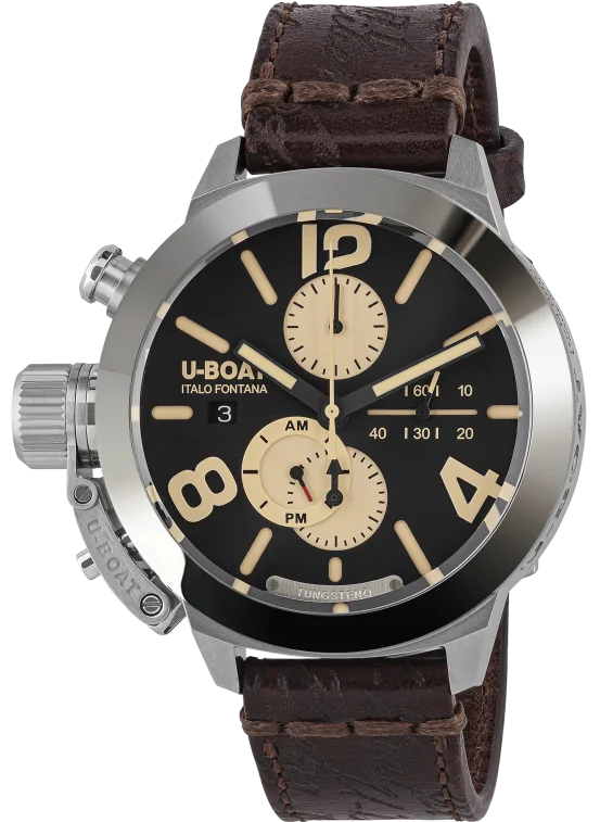 men's mechanical watches with moon phase display function -U-Boat Classico 45 CAS 1 Black men's mechanical watches with moon phase display function -U-Boat Classico 45 CAS 1 Black