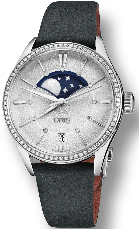 women's mechanical watches with durable design -Oris Artelier Grande Lune