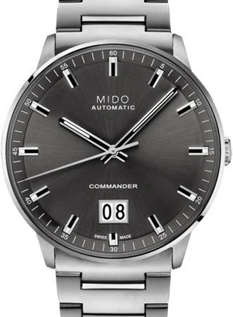 Men's Casual Wear Dress Watches-Commander Big Date Silvertone Ref. M021.626.11.061.00 Men's Casual Wear Dress Watches-Commander Big Date Silvertone Ref. M021.626.11.061.00