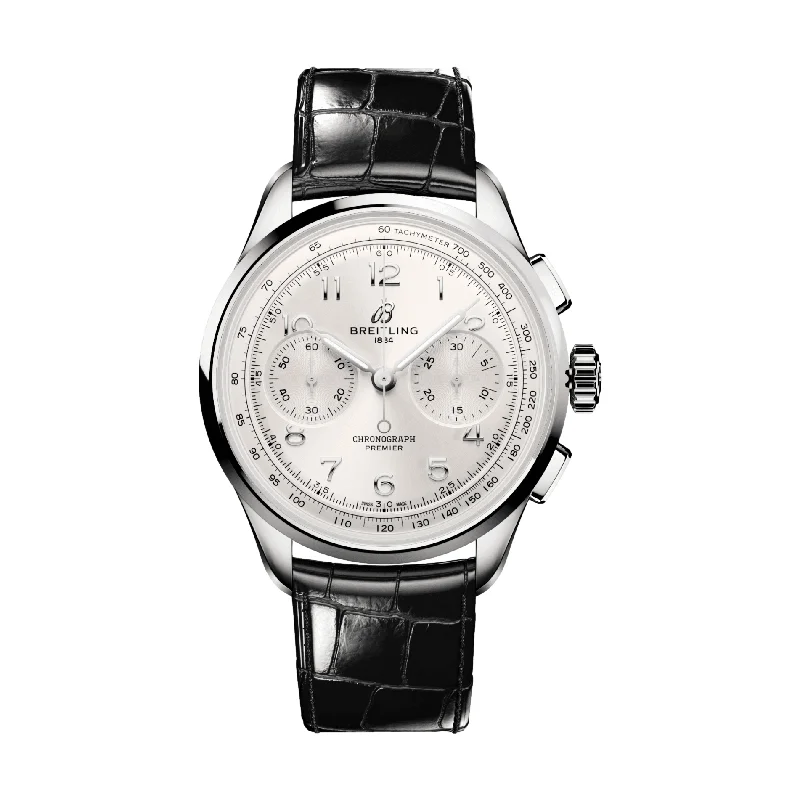 men's chronograph watches with sporty style design -Premier B09 40mm Stainless Steel - Silver men's chronograph watches with sporty style design -Premier B09 40mm Stainless Steel - Silver