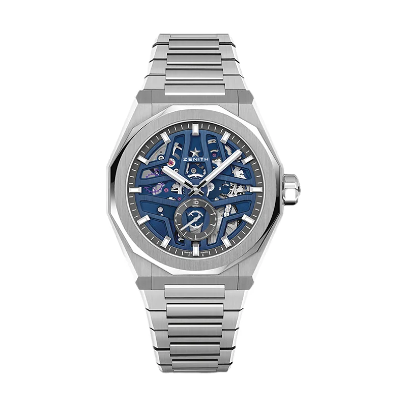 men's dive watches with SuperLuminova hands -Defy Skyline Skeleton - Blue, Stainless Steel men's dive watches with SuperLuminova hands -Defy Skyline Skeleton - Blue, Stainless Steel