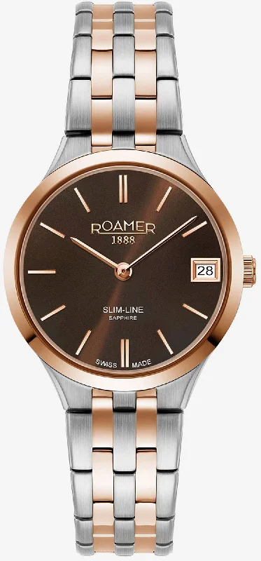 women's mechanical watches with personalized engraving display function -Roamer Slim-Line Classic Ladies women's mechanical watches with personalized engraving display function -Roamer Slim-Line Classic Ladies