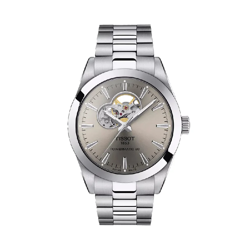 affordable men's GMT watches -Gentleman Powermatic 80 Open Heart 40mm - Rhodium on Bracelet affordable men's GMT watches -Gentleman Powermatic 80 Open Heart 40mm - Rhodium on Bracelet
