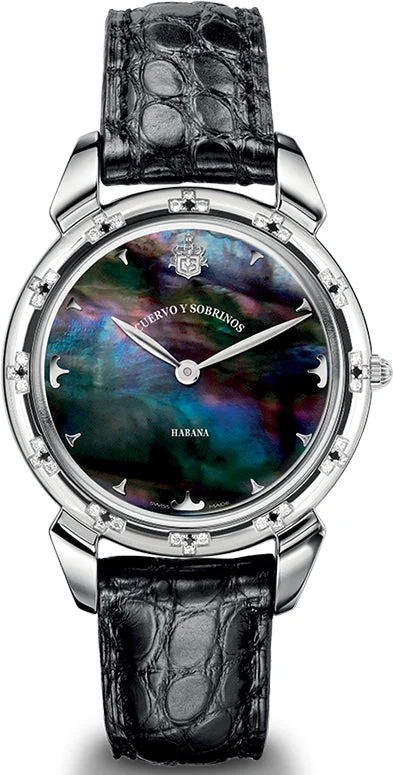 women's mechanical watches with date magnifier design -Cuervo y Sobrinos Watch Senora Clasico women's mechanical watches with date magnifier design -Cuervo y Sobrinos Watch Senora Clasico