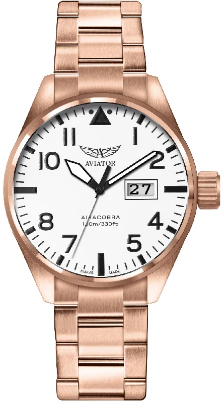 men's mechanical watches with tide style design for sailors -Aviator Airacobra Mens