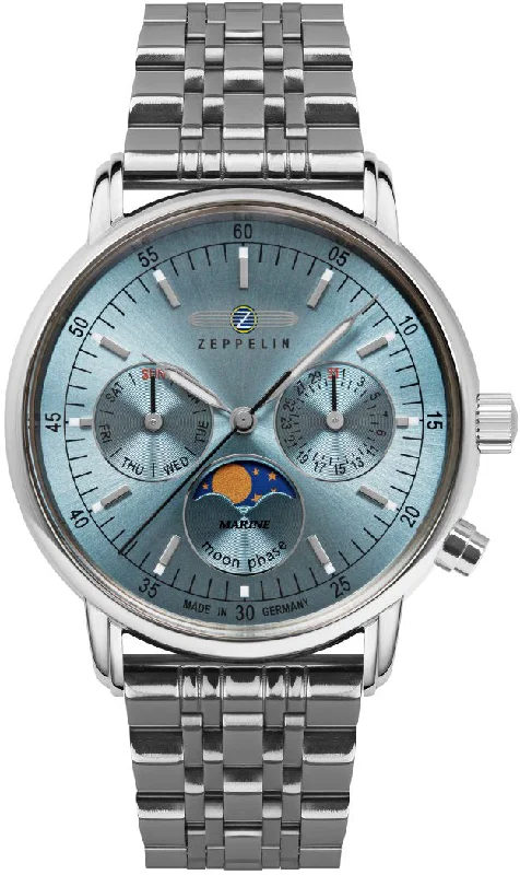 women's mechanical watches with personalized engraving design -Zeppelin LZ 14 Marine Ladies