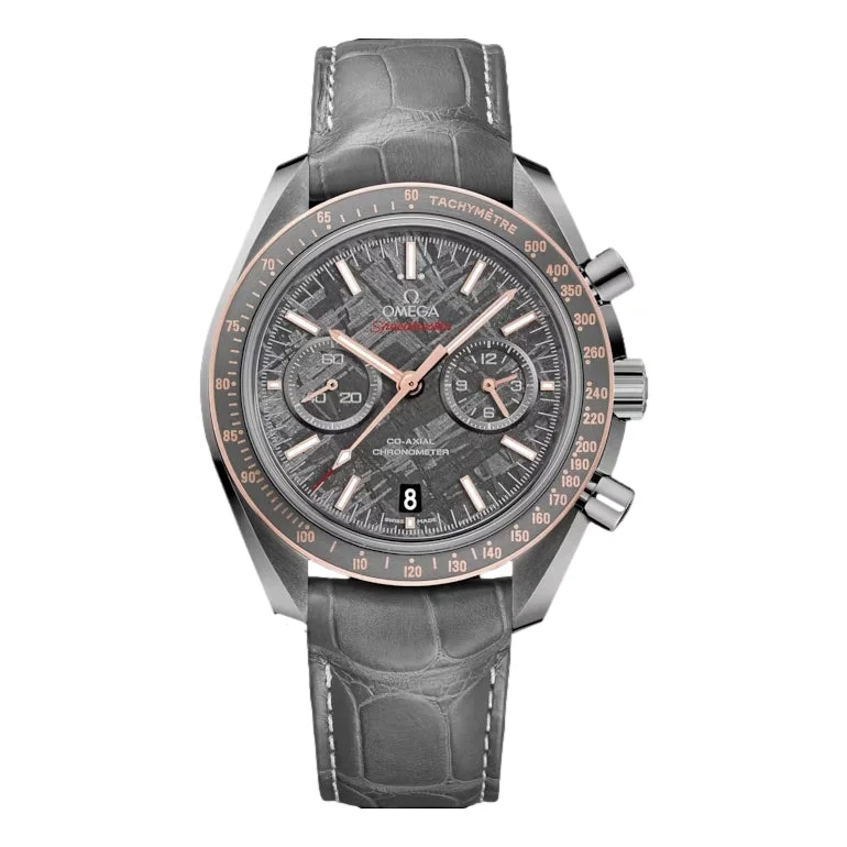 men's chronograph watches with polyurethane style straps -Speedmaster Grey Side Of The Moon Meteorite Co-Axial Chronometer Chronograph 44.25 mm men's chronograph watches with polyurethane style straps -Speedmaster Grey Side Of The Moon Meteorite Co-Axial Chronometer Chronograph 44.25 mm